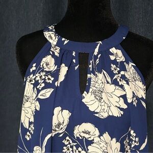 Papermoon Blue and White Halter Blouse